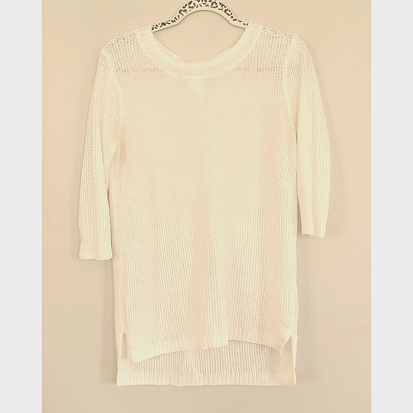 LC Lauren Conrad Sweaters - LC Lauren Conrad White Sweater with Bow Detail